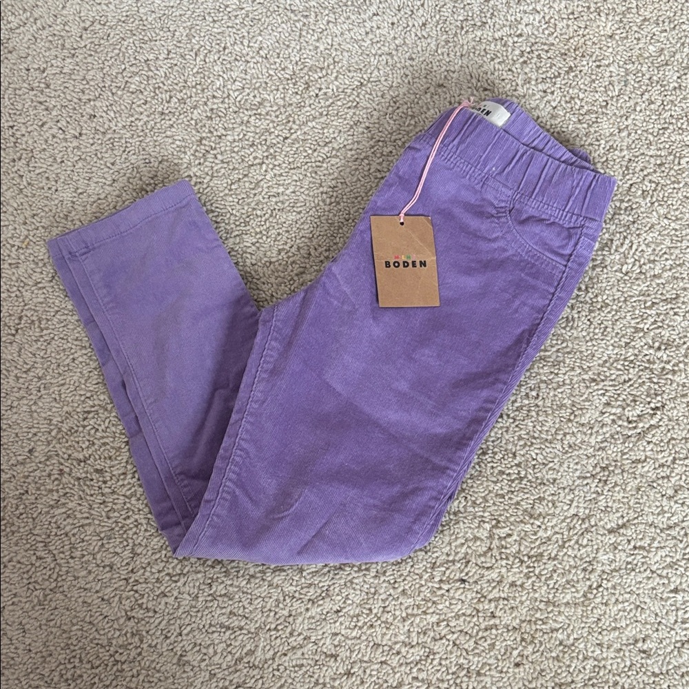 Boden Girls' Lavender Corduroy Pants